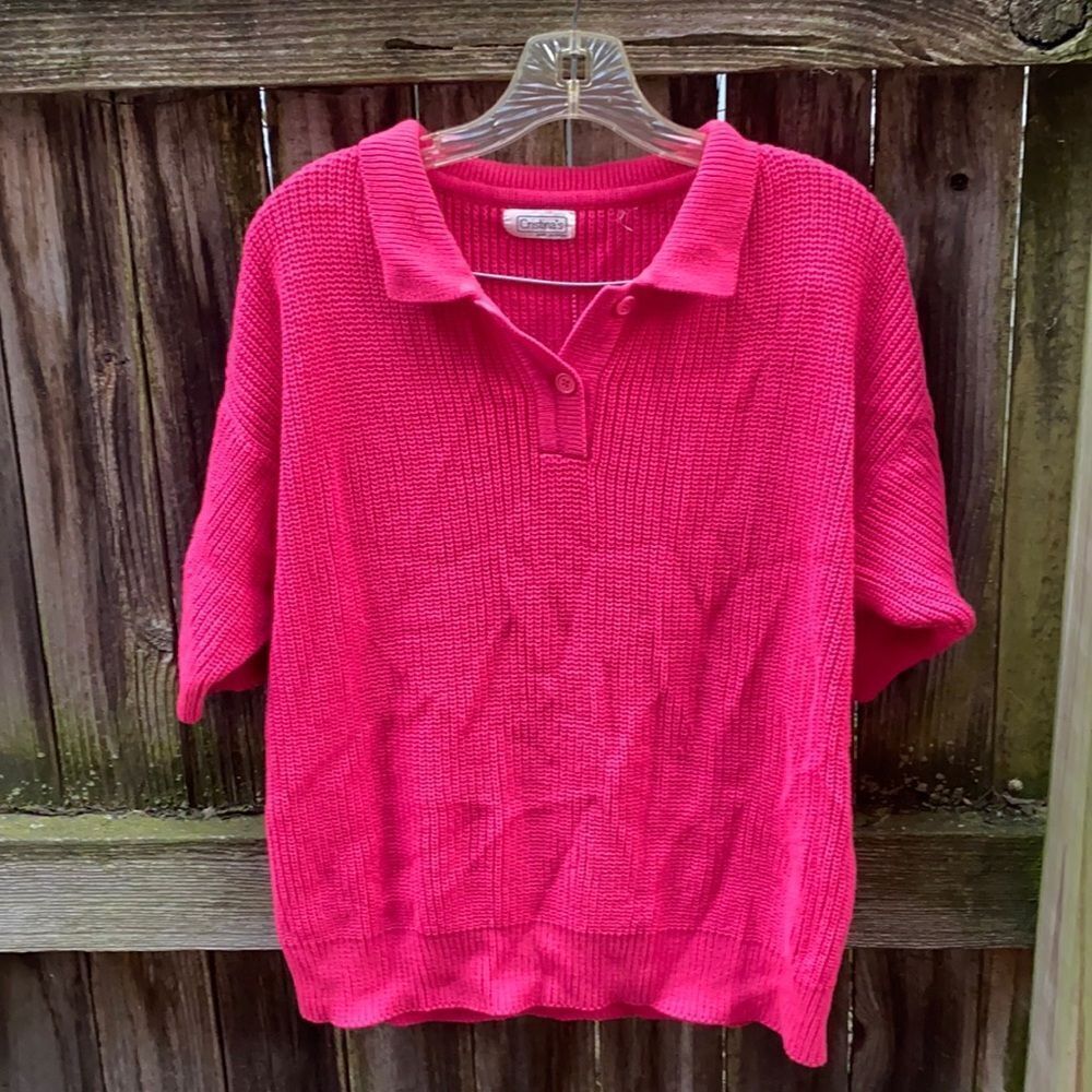 Pink polo sweater sz. M